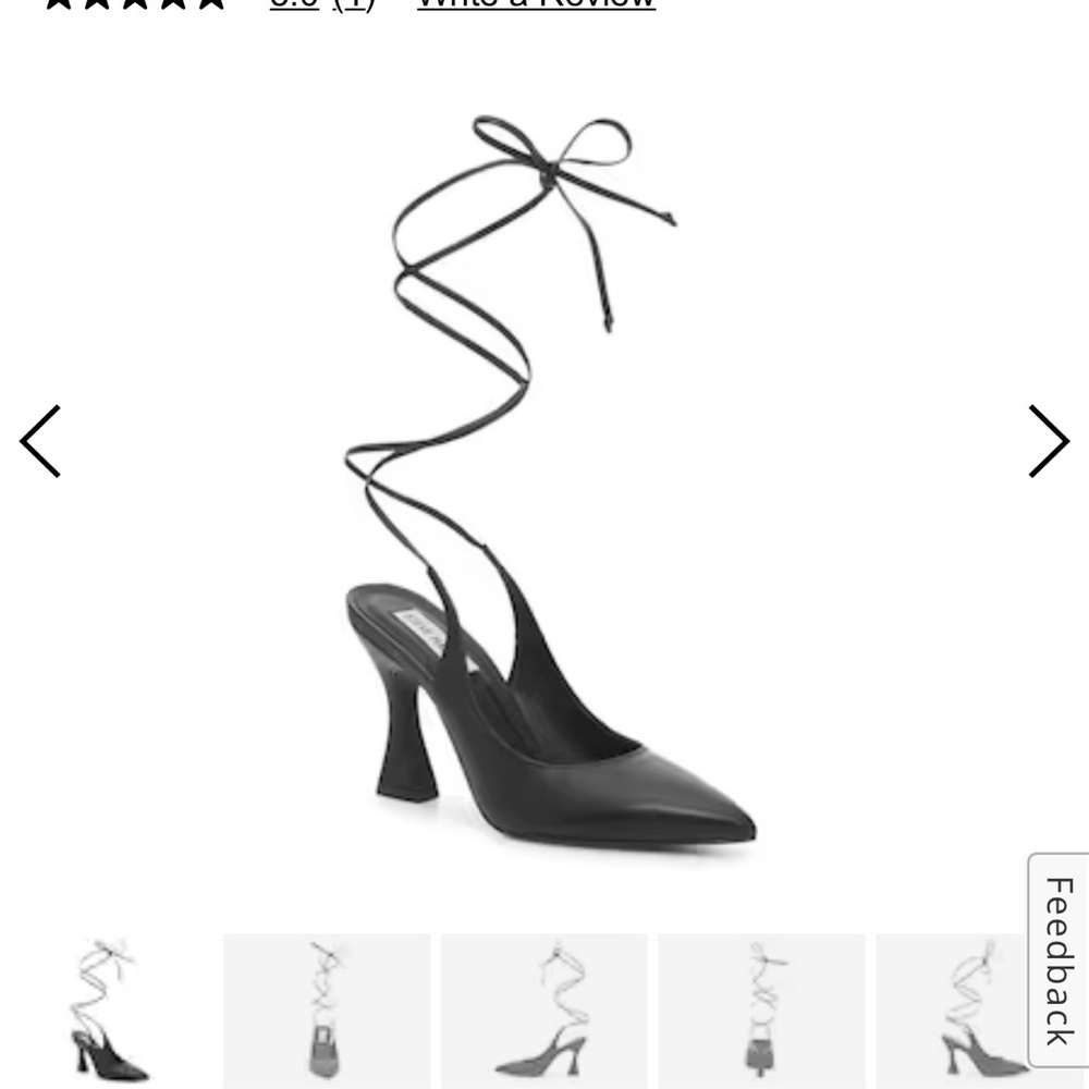 NEVER WORN HEELED BLACK STEVE MADDEN VOLLEY MULES